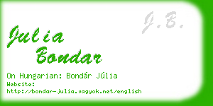 julia bondar business card