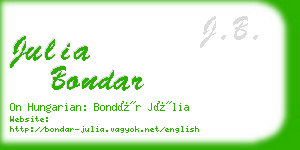 julia bondar business card